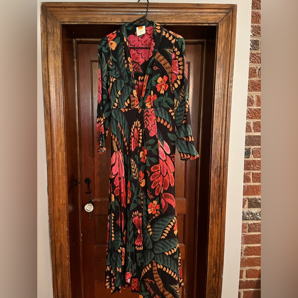 Farm Rio Flowerdoscopic Maxi Dress—size Small